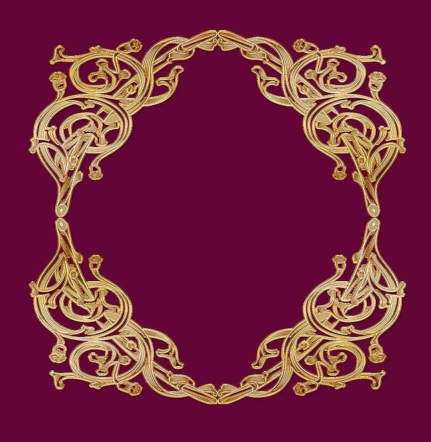 Free openwork frame decor design illustration