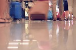 airport, trip, suitcases