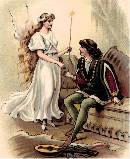 Free prince princess fairy illustration