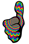 psychedelic, thumbs up, like
