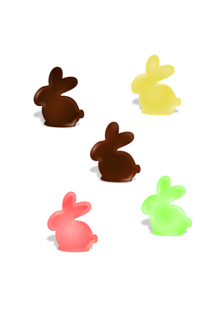 Download free HD stock image of Easter Chocolate Free easter chocolate gummy bear illustration