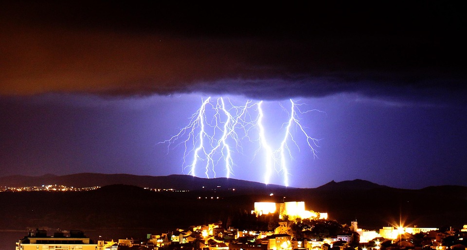 Lightning Storm Clouds Rain Thunder Lightning Storm Clouds Rain Thunder