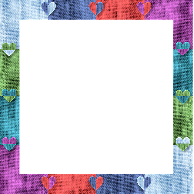 Free fabric hearts two-tone illustration