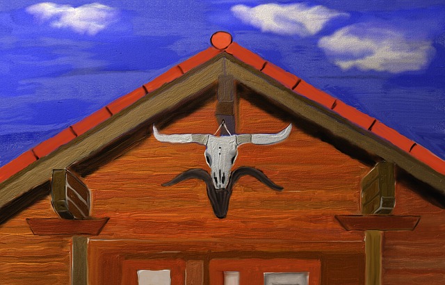 Free wild huts houses illustration