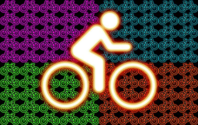Bicicleta, Cores Neon, Gráfico