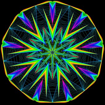 Mandala, Psihedelic, Neon