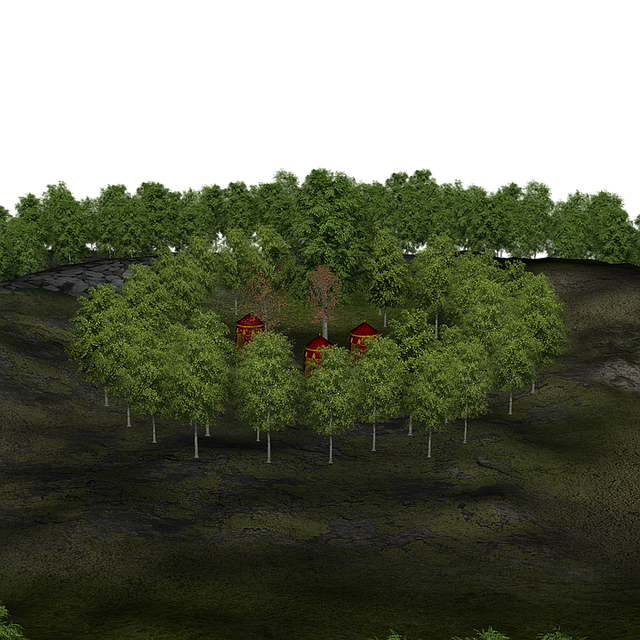 Free forest trees green illustration
