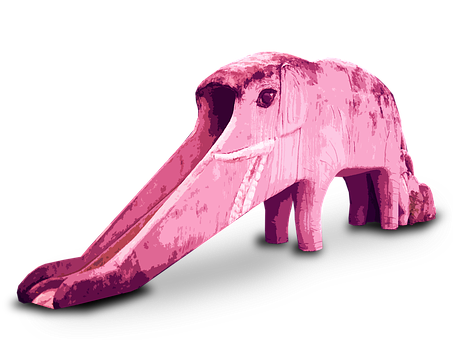 Elefante, Slide, Parque Infantil