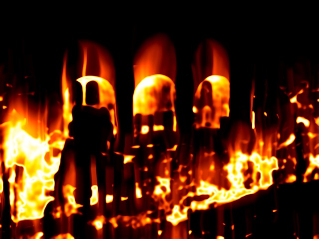 Feuer, Brennen, Stadt, Häuser, Rom