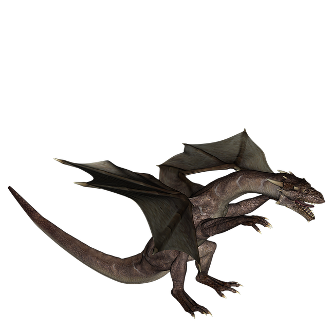 Free dragon fairy tale mythical creatures illustration