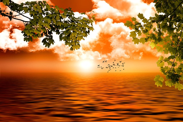 Agua, Mar, Atardecer, Reflexiones, Aguas