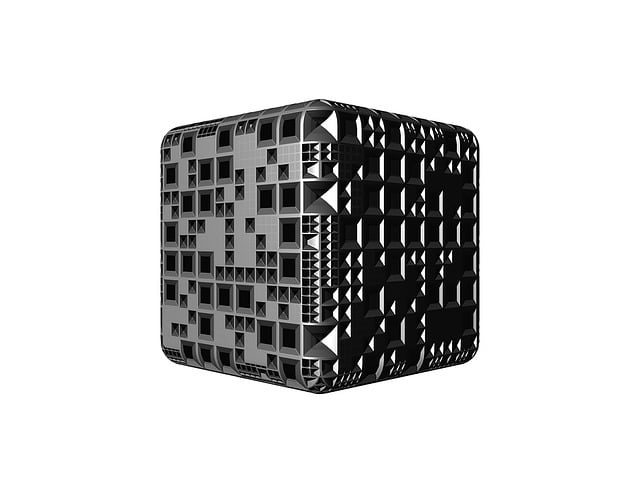 Free block techno cubes illustration