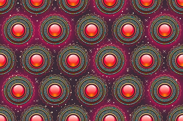 Free abstract circle gem illustration