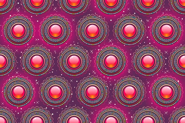 Free abstract circle gem illustration