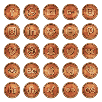 Social Media, Symbole, Symbol, Internet