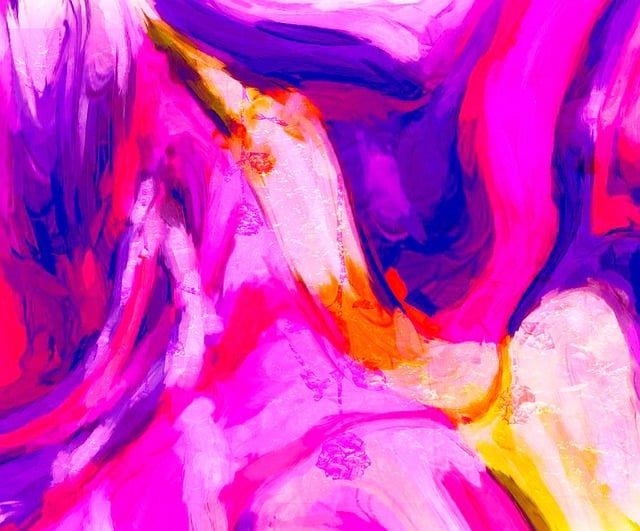 Free wild in pink and blue abstract digital-art illustration