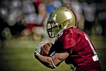 football, running back, gold helmet