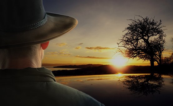 Răsărit, Peisaj, Boșman, Cowboy, Akubra