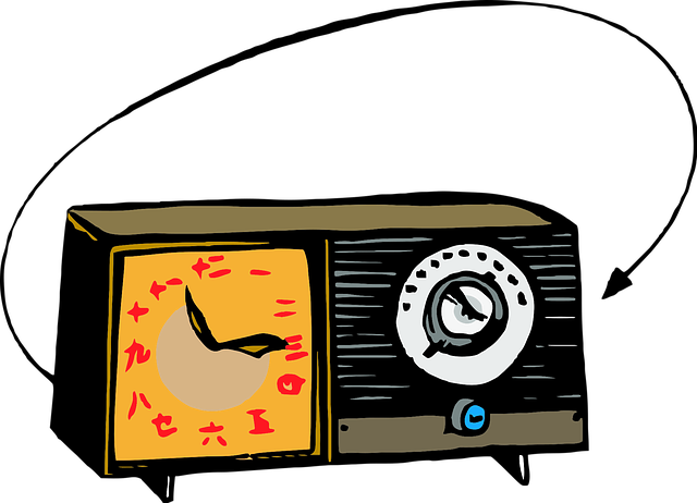 Free radio asian retro vector