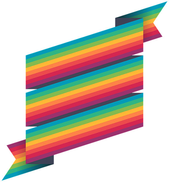 Schleife, Bunt, Regenbogen, Design
