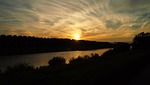 sunset, maas, venlo