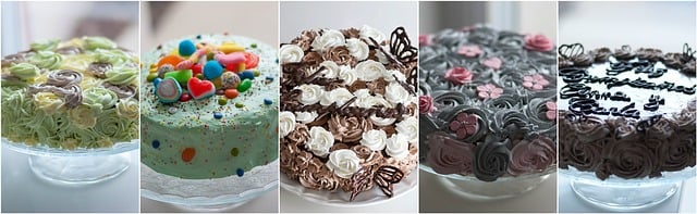 Free dessert cake collage illustration