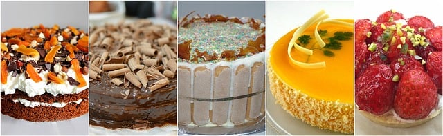 Free dessert cake collage illustration