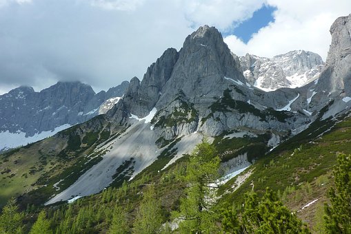 Fjell, Topp, Snø, Vår, Høy, Alpint