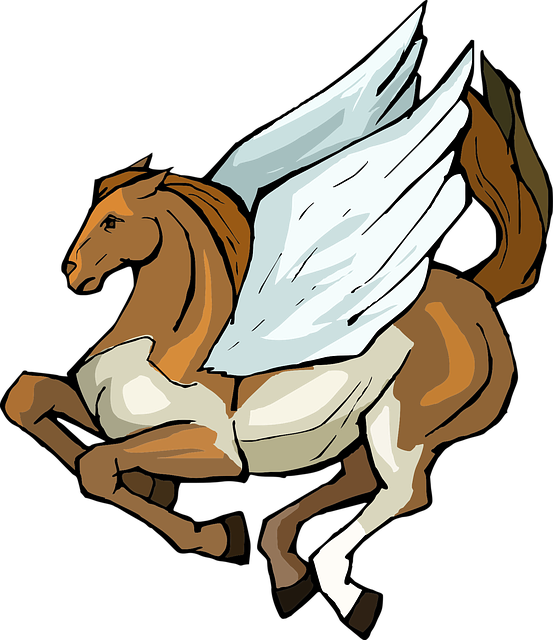 Free pegasus horse wings vector
