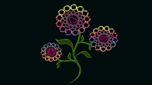 Blomst, Abstrakt, Farverig, Dekoration