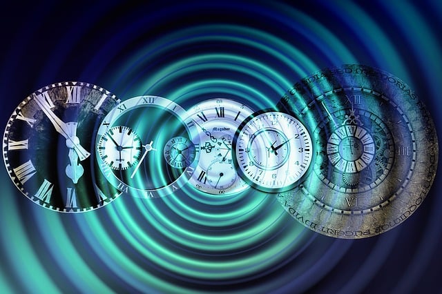 Free clock clock face waves illustration