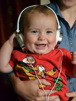 Child, Boy, Toddler, Music, Laughing