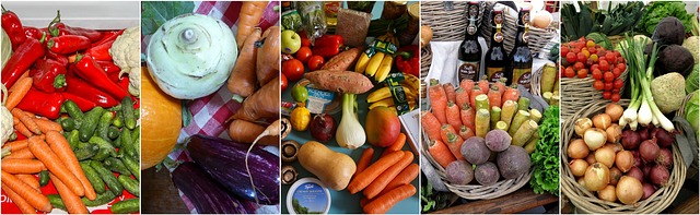 Free vegetables collage food illustration