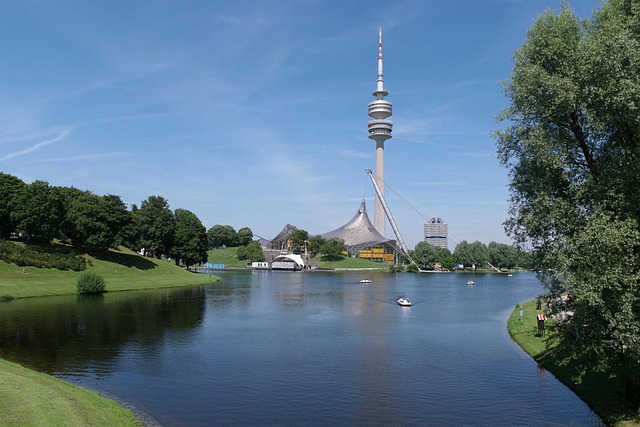 München, Olympisch Site, Beieren, Dak