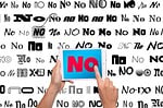 no, negative, finger touch