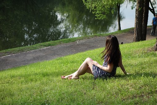 Junge Frau, Die Natur, Der Park, Anmutig