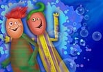 painting, painted, cartoon
