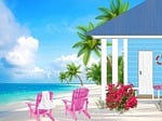 small house, seaside, sea