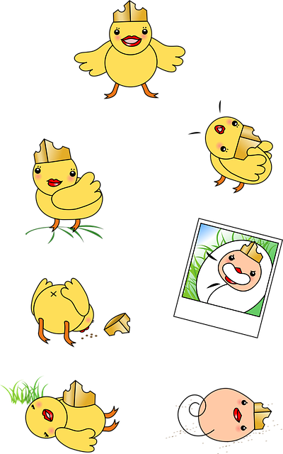 Free character chick cute vector