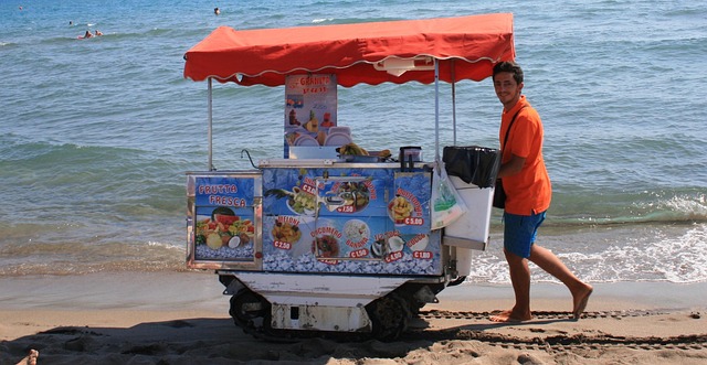 Free Ice Cream Beach photo and picture