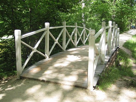Bro, Sommer, Hvid, Parken, Bridge, Natur