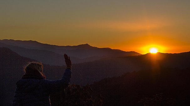 Sonnenaufgang, Berg, Morgen, Sonnenlicht