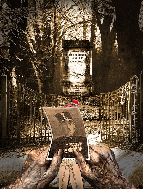 Free war grandpa graveyard illustration