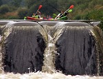 waterfall, i with, kayaks