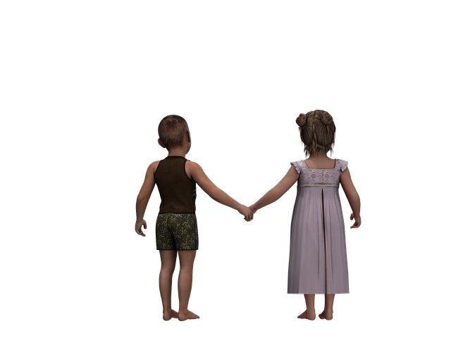 Free children girl boy illustration