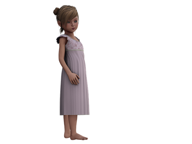 Free child girl summer illustration