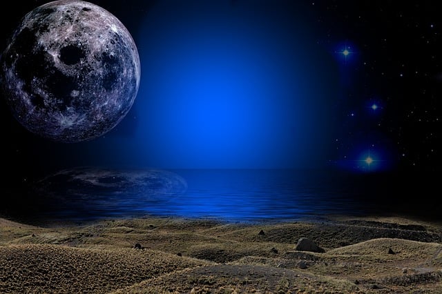 Free night heaven lake illustration