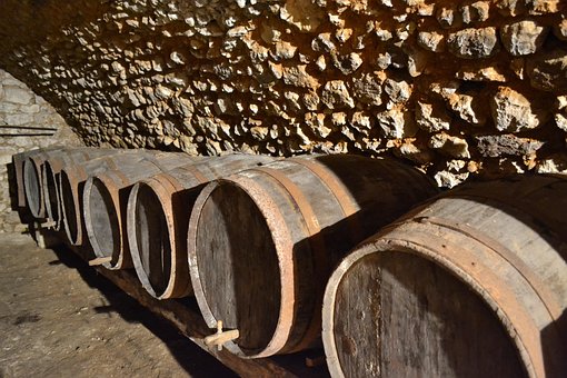 Höhle, Fass, Wein, Frankreich, Chateau