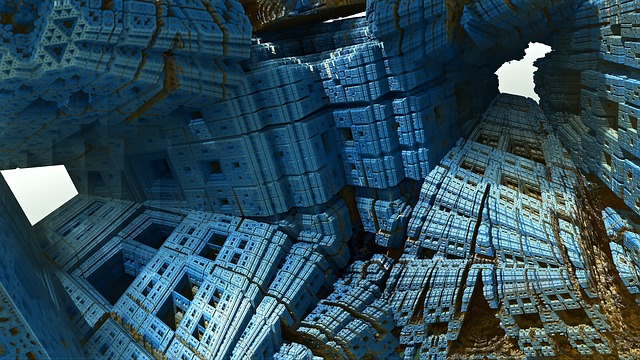 Free fractal world construction illustration