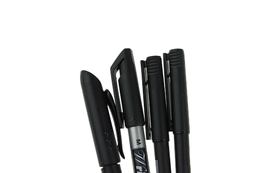Fineliners, Negru, Capace